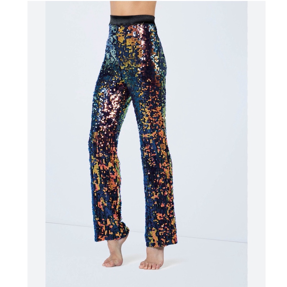 Weissman Mixify Oil Slick Sequin Dance Pants IC MC Hip Hop Jazz